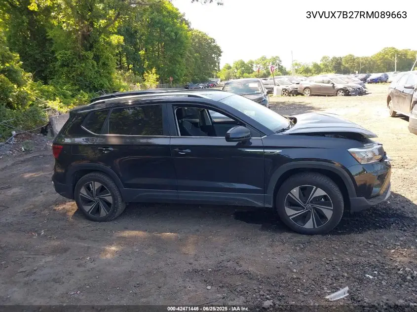 2024 Volkswagen Taos 1.5T Se VIN: 3VVUX7B27RM089663 Lot: 42471446
