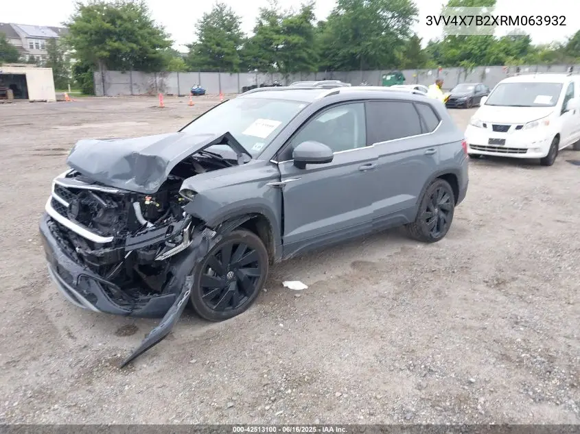 2024 Volkswagen Taos 1.5T Sel VIN: 3VV4X7B2XRM063932 Lot: 42513100