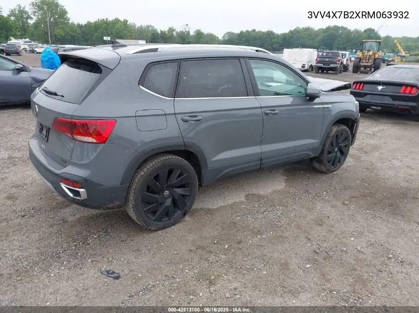 2024 Volkswagen Taos 1.5T Sel VIN: 3VV4X7B2XRM063932 Lot: 42513100