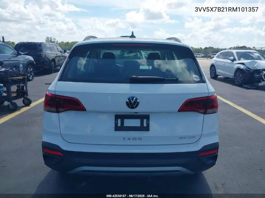 2024 Volkswagen Taos 1.5T S VIN: 3VV5X7B21RM101357 Lot: 42538157