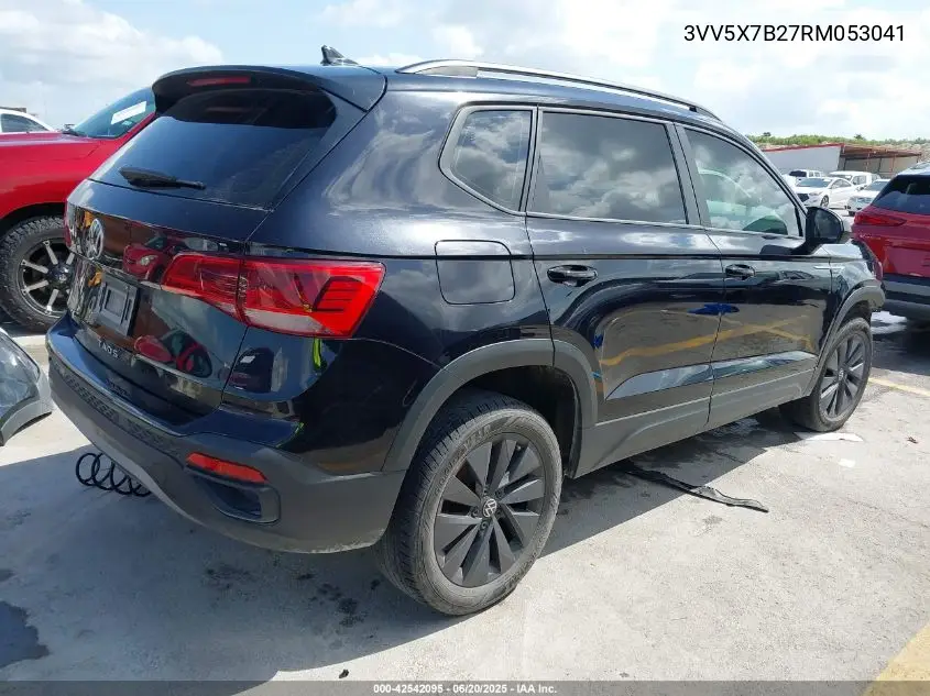 2024 Volkswagen Taos 1.5T S VIN: 3VV5X7B27RM053041 Lot: 42542095