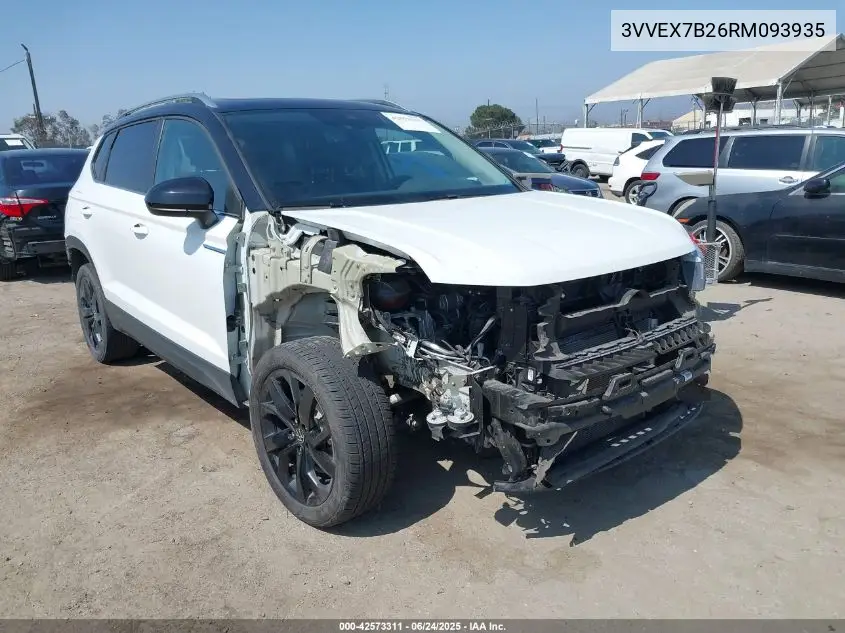 2024 Volkswagen Taos 1.5T Se VIN: 3VVEX7B26RM093935 Lot: 42573311