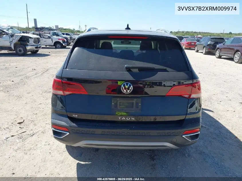 2024 Volkswagen Taos 1.5T Se VIN: 3VVSX7B2XRM009974 Lot: 42576605