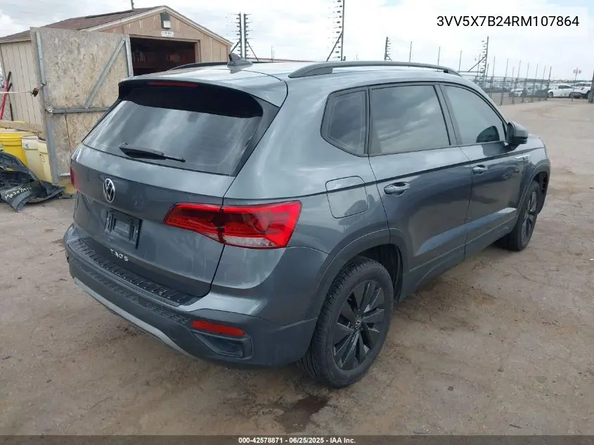 2024 Volkswagen Taos 1.5T S VIN: 3VV5X7B24RM107864 Lot: 42578871