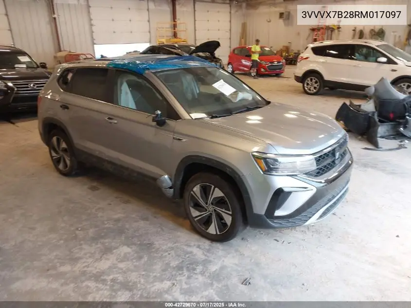 2024 Volkswagen Taos 1.5T Se VIN: 3VVVX7B28RM017097 Lot: 42729670