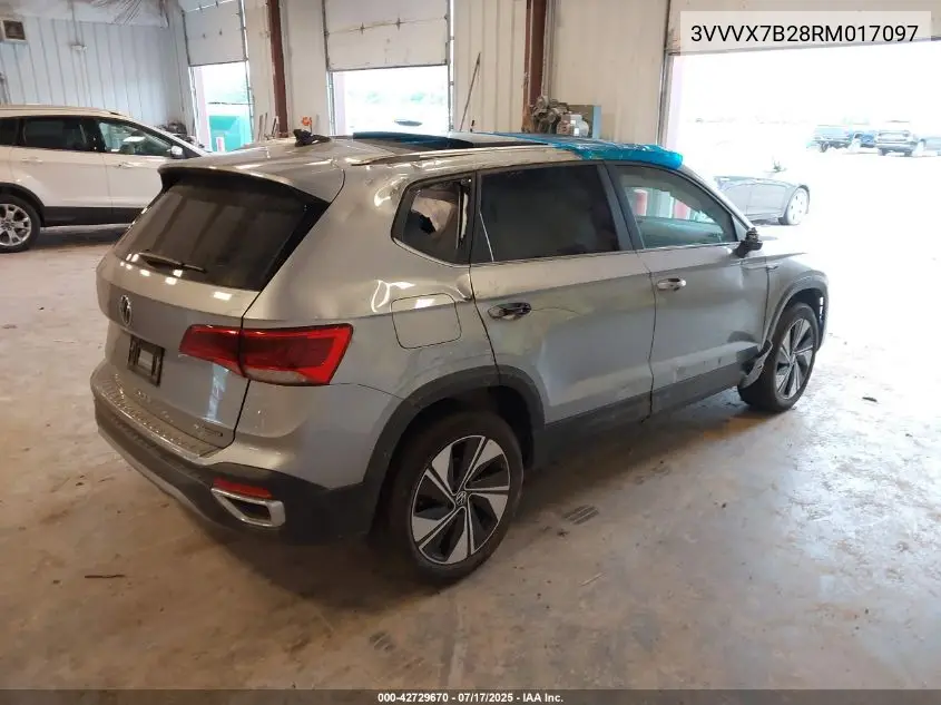 2024 Volkswagen Taos 1.5T Se VIN: 3VVVX7B28RM017097 Lot: 42729670