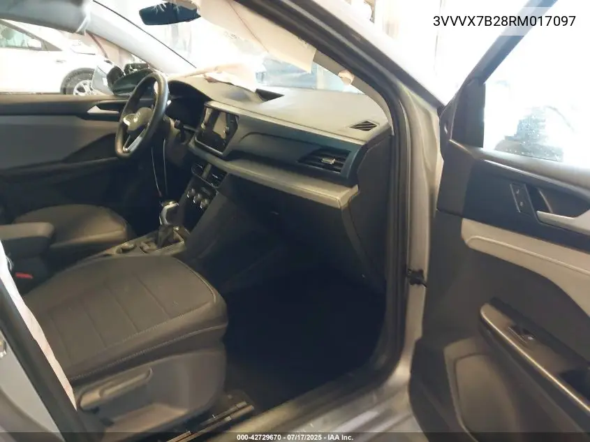 2024 Volkswagen Taos 1.5T Se VIN: 3VVVX7B28RM017097 Lot: 42729670