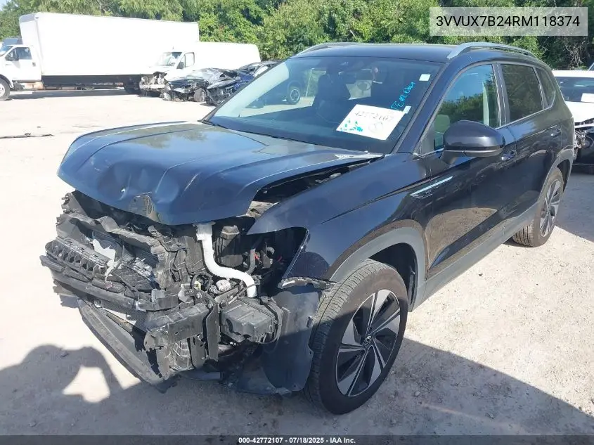 2024 Volkswagen Taos 1.5T Se VIN: 3VVUX7B24RM118374 Lot: 42772107