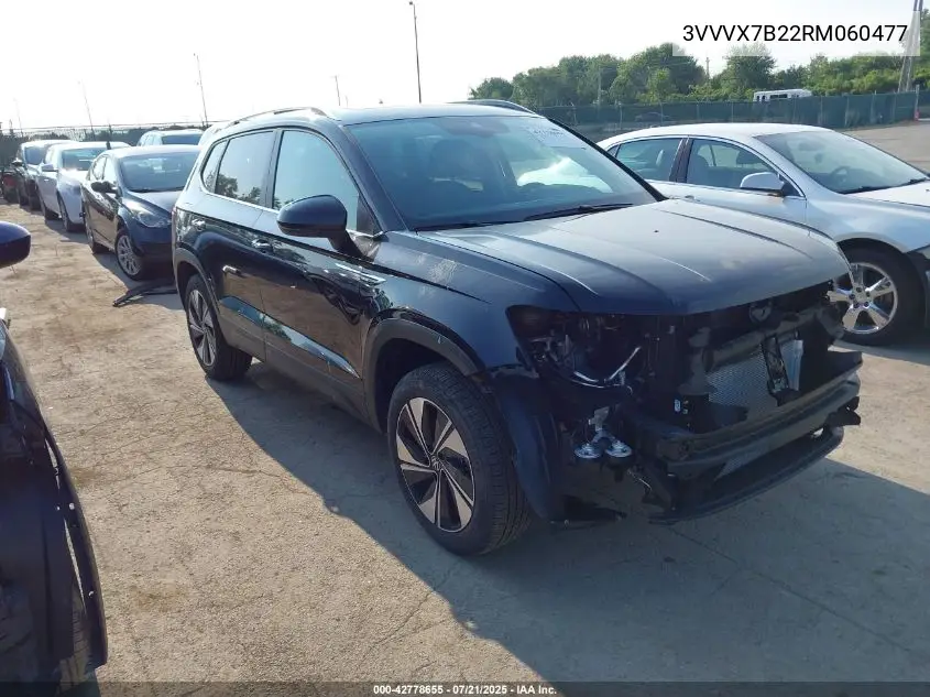 2024 Volkswagen Taos 1.5T Se VIN: 3VVVX7B22RM060477 Lot: 42778655