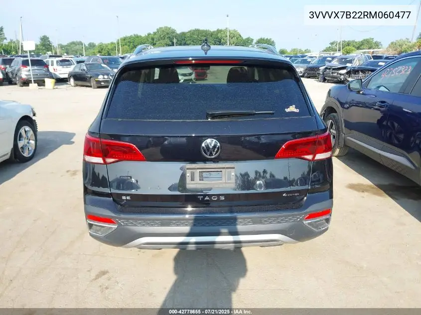 2024 Volkswagen Taos 1.5T Se VIN: 3VVVX7B22RM060477 Lot: 42778655