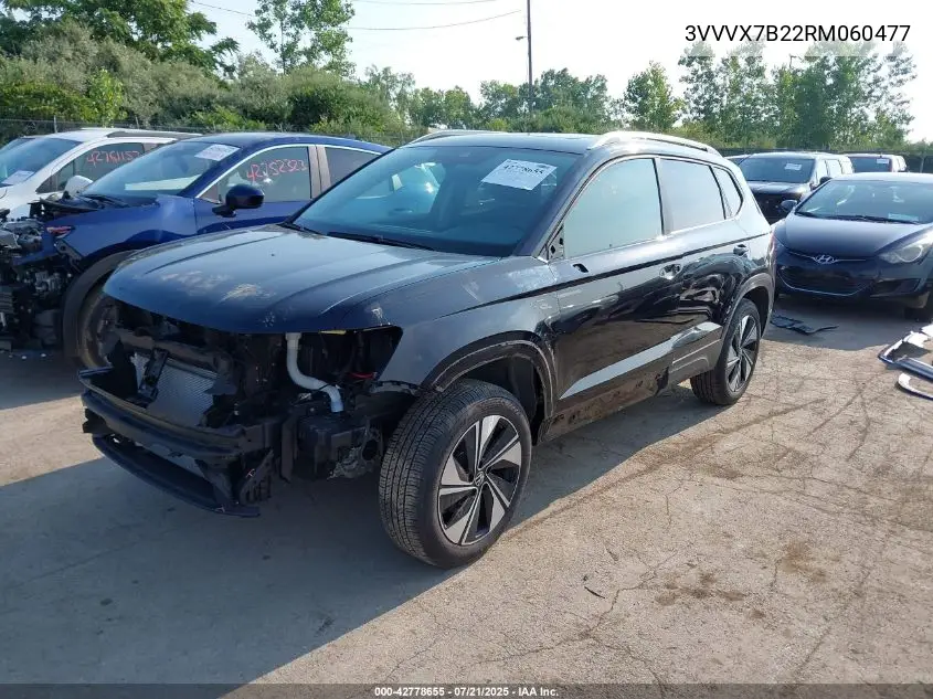 2024 Volkswagen Taos 1.5T Se VIN: 3VVVX7B22RM060477 Lot: 42778655