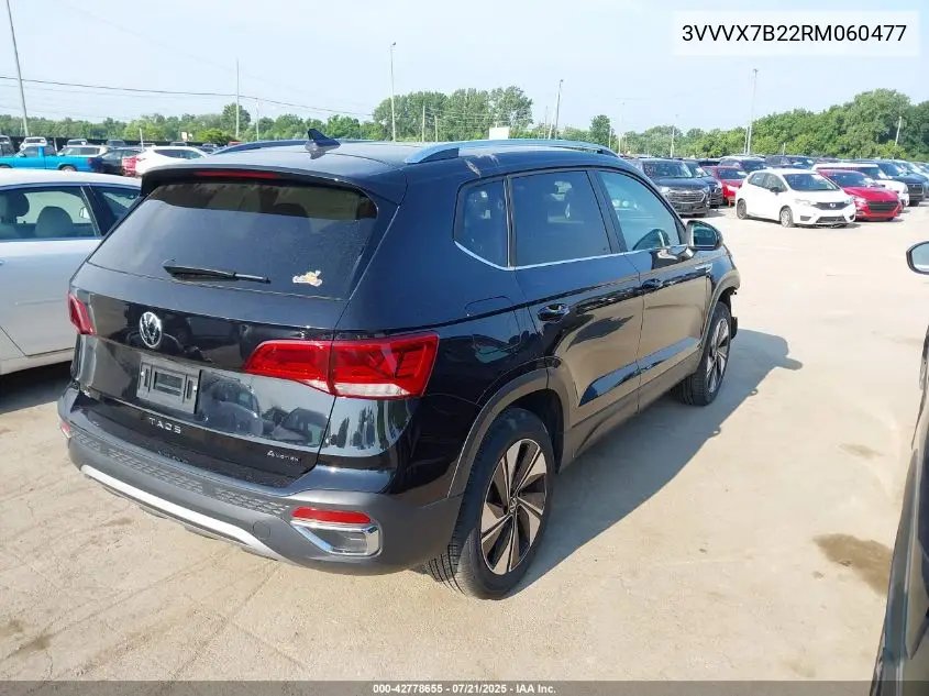 2024 Volkswagen Taos 1.5T Se VIN: 3VVVX7B22RM060477 Lot: 42778655