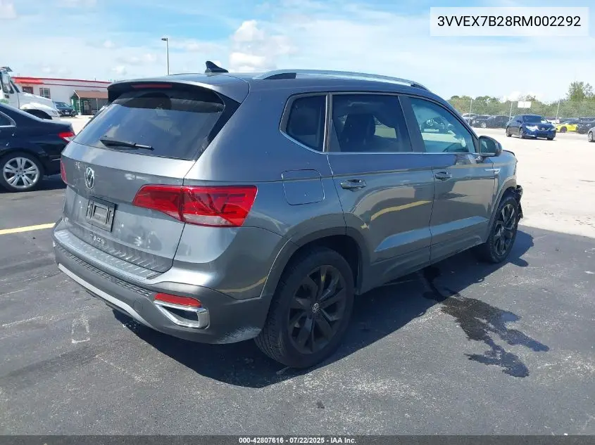 2024 Volkswagen Taos 1.5T Se VIN: 3VVEX7B28RM002292 Lot: 42807616