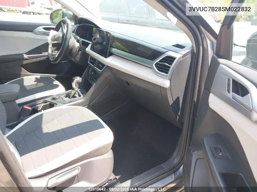 2025 Volkswagen Taos Se VIN: 3VVUC7B28SM022832 Lot: 12315642