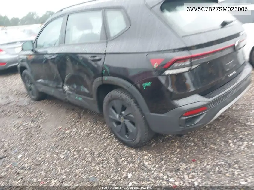 2025 Volkswagen Taos 1.5T S VIN: 3VV5C7B27SM023006 Lot: 42188274
