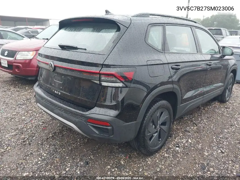 2025 Volkswagen Taos 1.5T S VIN: 3VV5C7B27SM023006 Lot: 42188274