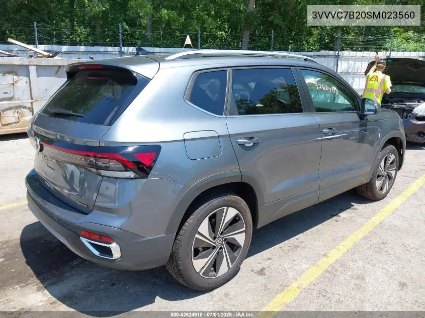 2025 Volkswagen Taos 1.5T Se VIN: 3VVVC7B20SM023560 Lot: 42624910