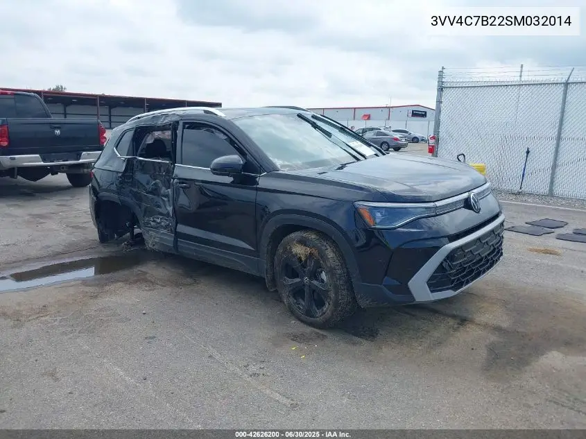 2025 Volkswagen Taos 1.5T Sel VIN: 3VV4C7B22SM032014 Lot: 42626200