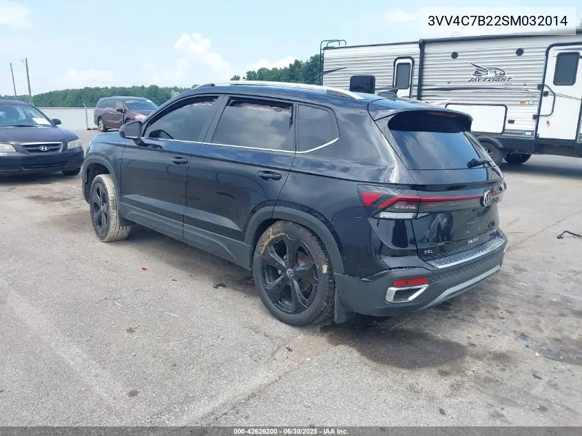 2025 Volkswagen Taos 1.5T Sel VIN: 3VV4C7B22SM032014 Lot: 42626200
