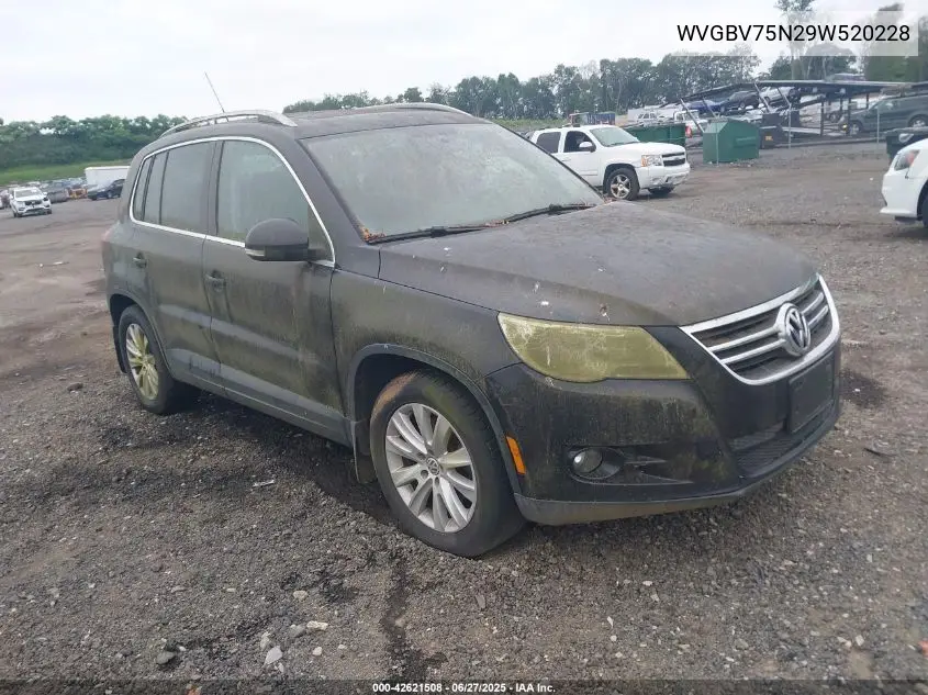 2009 Volkswagen Tiguan Se VIN: WVGBV75N29W520228 Lot: 42621508