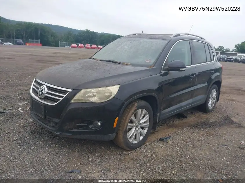 2009 Volkswagen Tiguan Se VIN: WVGBV75N29W520228 Lot: 42621508