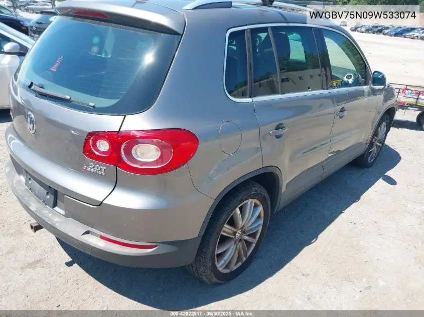 2009 Volkswagen Tiguan Se VIN: WVGBV75N09W533074 Lot: 42622517