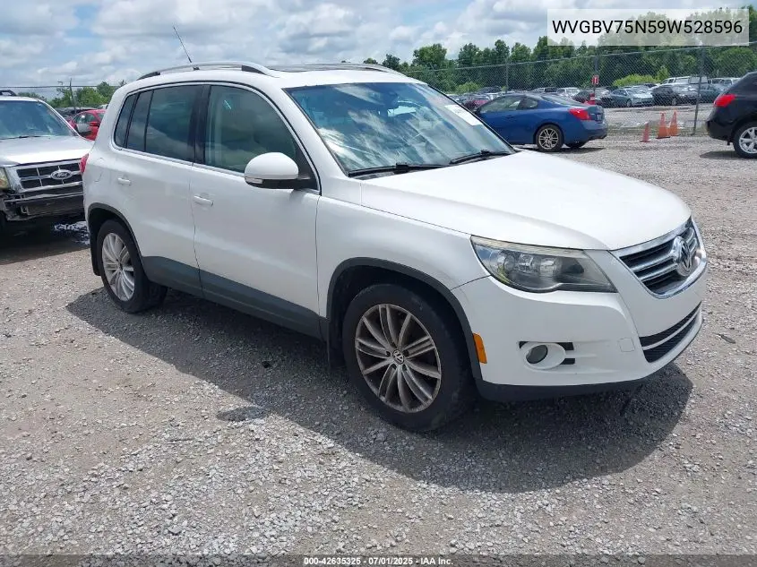 2009 Volkswagen Tiguan Sel VIN: WVGBV75N59W528596 Lot: 42635325