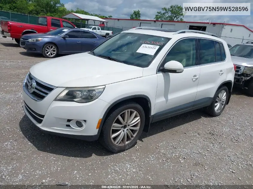 2009 Volkswagen Tiguan Sel VIN: WVGBV75N59W528596 Lot: 42635325