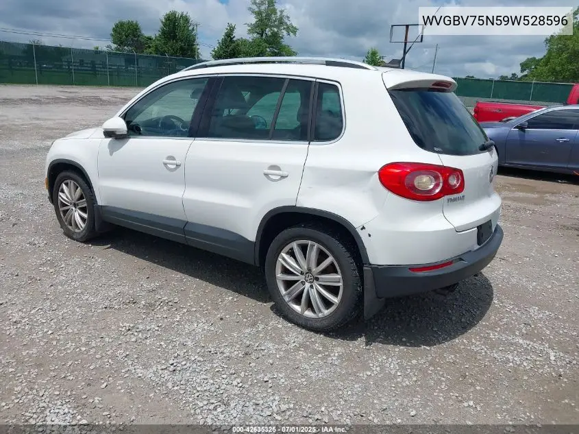2009 Volkswagen Tiguan Sel VIN: WVGBV75N59W528596 Lot: 42635325
