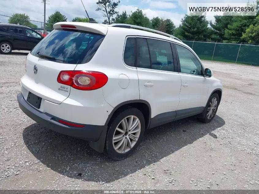 2009 Volkswagen Tiguan Sel VIN: WVGBV75N59W528596 Lot: 42635325