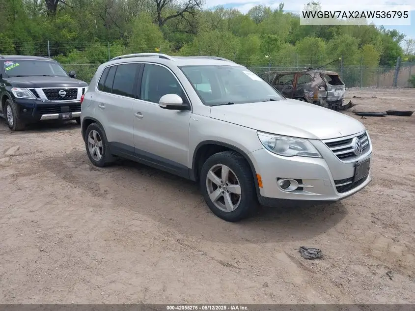 2010 Volkswagen Tiguan Wolfsburg Edition VIN: WVGBV7AX2AW536795 Lot: 42055276