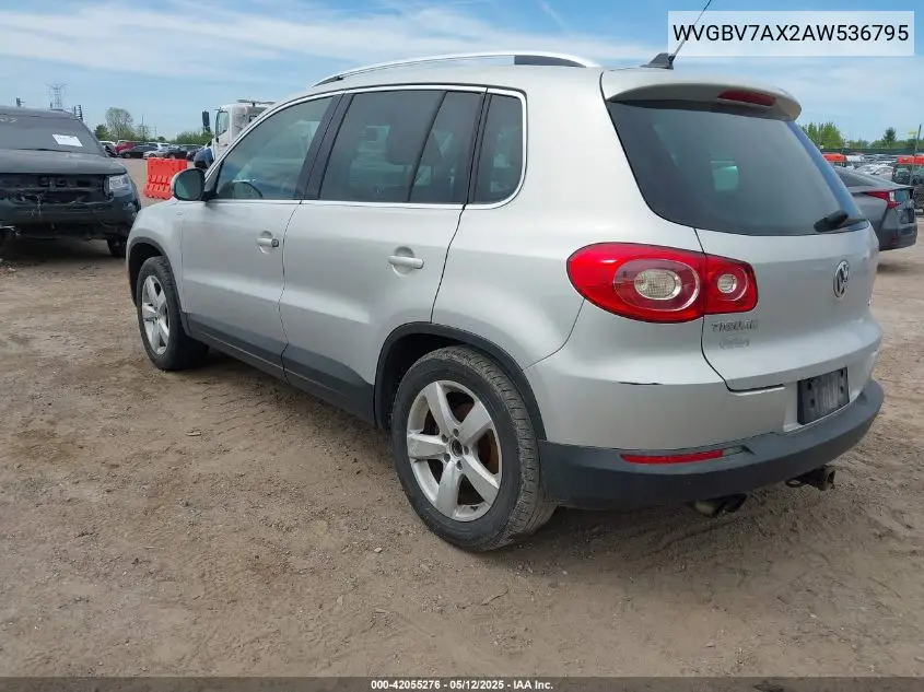 2010 Volkswagen Tiguan Wolfsburg Edition VIN: WVGBV7AX2AW536795 Lot: 42055276