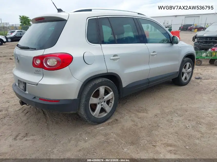 2010 Volkswagen Tiguan Wolfsburg Edition VIN: WVGBV7AX2AW536795 Lot: 42055276