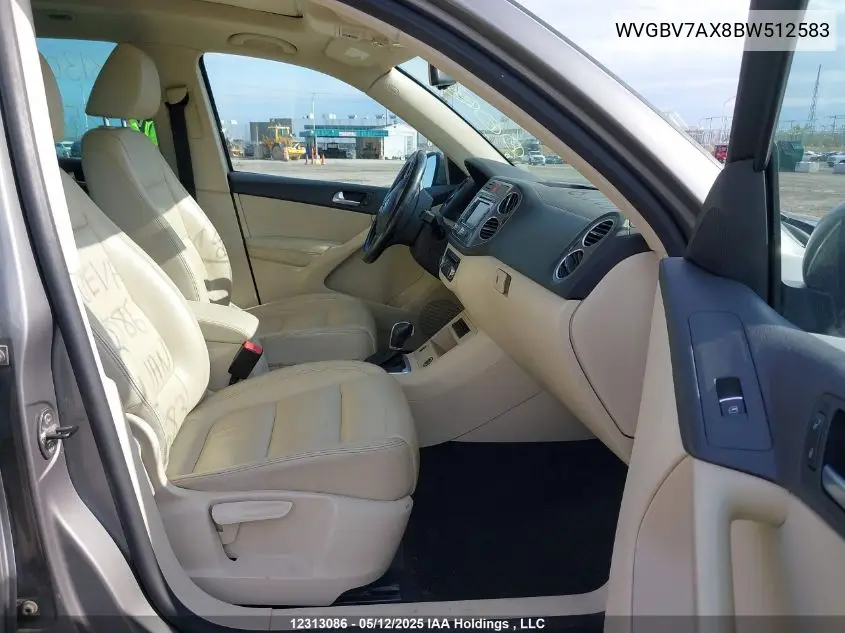 2011 Volkswagen Tiguan Sel VIN: WVGBV7AX8BW512583 Lot: 12313086X