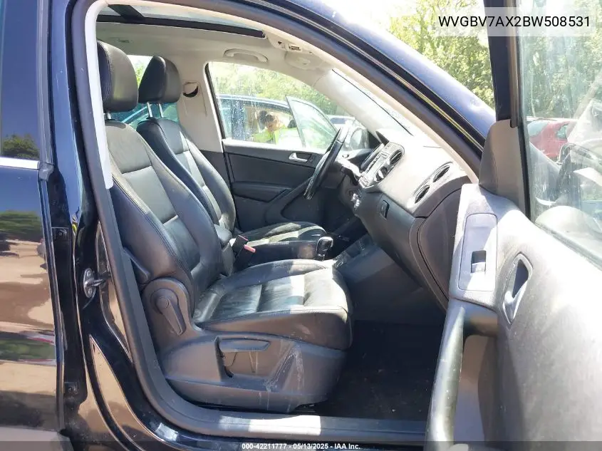 2011 Volkswagen Tiguan Sel VIN: WVGBV7AX2BW508531 Lot: 42211777