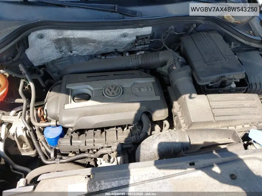 2011 Volkswagen Tiguan Se VIN: WVGBV7AX4BW543250 Lot: 42249103