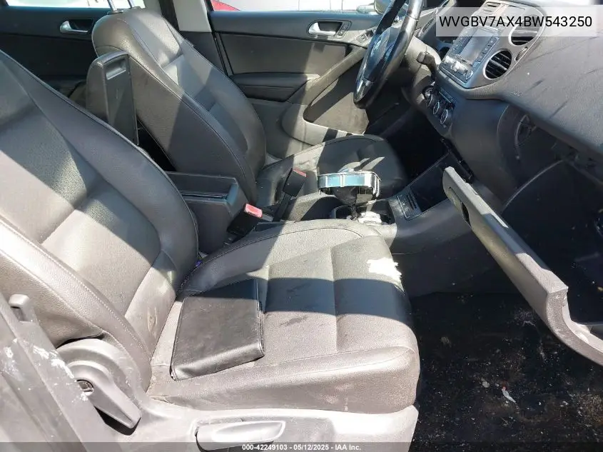 2011 Volkswagen Tiguan Se VIN: WVGBV7AX4BW543250 Lot: 42249103