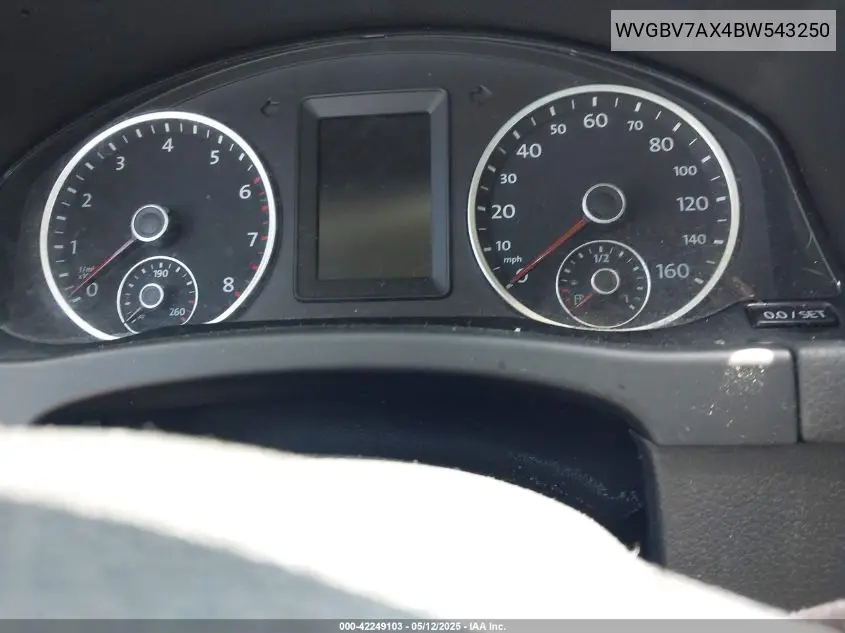 2011 Volkswagen Tiguan Se VIN: WVGBV7AX4BW543250 Lot: 42249103