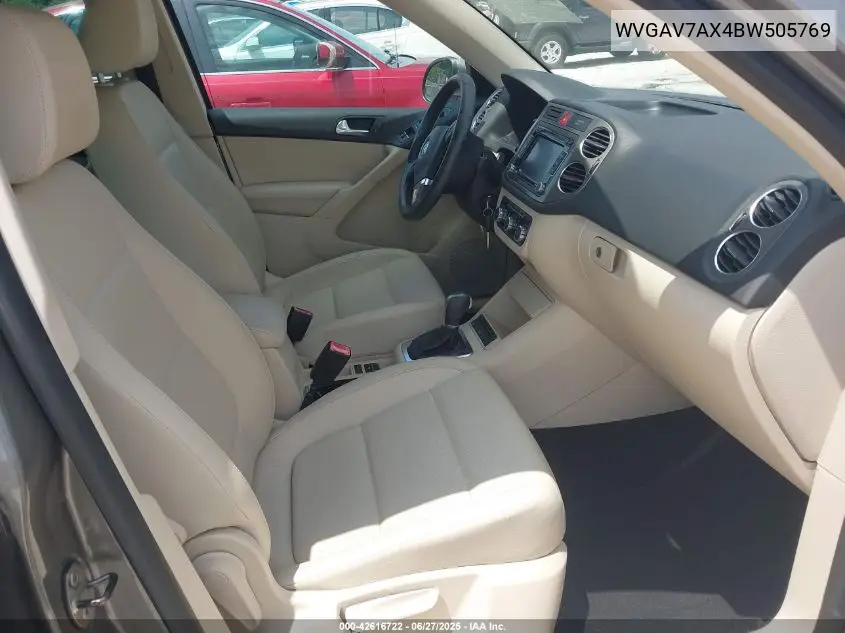 2011 Volkswagen Tiguan Se VIN: WVGAV7AX4BW505769 Lot: 42616722