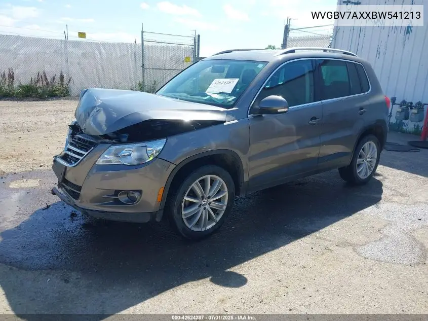 2011 Volkswagen Tiguan Se VIN: WVGBV7AXXBW541213 Lot: 42624287