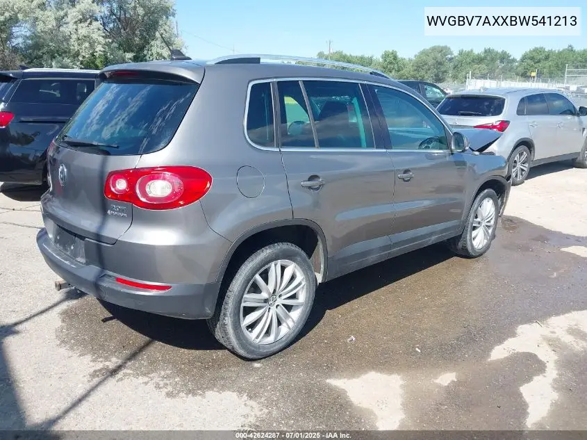 2011 Volkswagen Tiguan Se VIN: WVGBV7AXXBW541213 Lot: 42624287