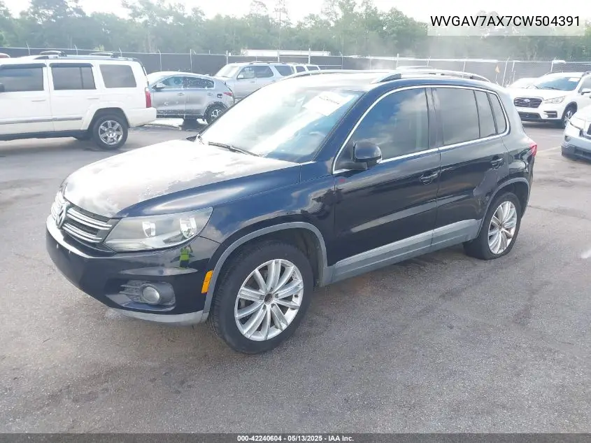 2012 Volkswagen Tiguan Se VIN: WVGAV7AX7CW504391 Lot: 42240604