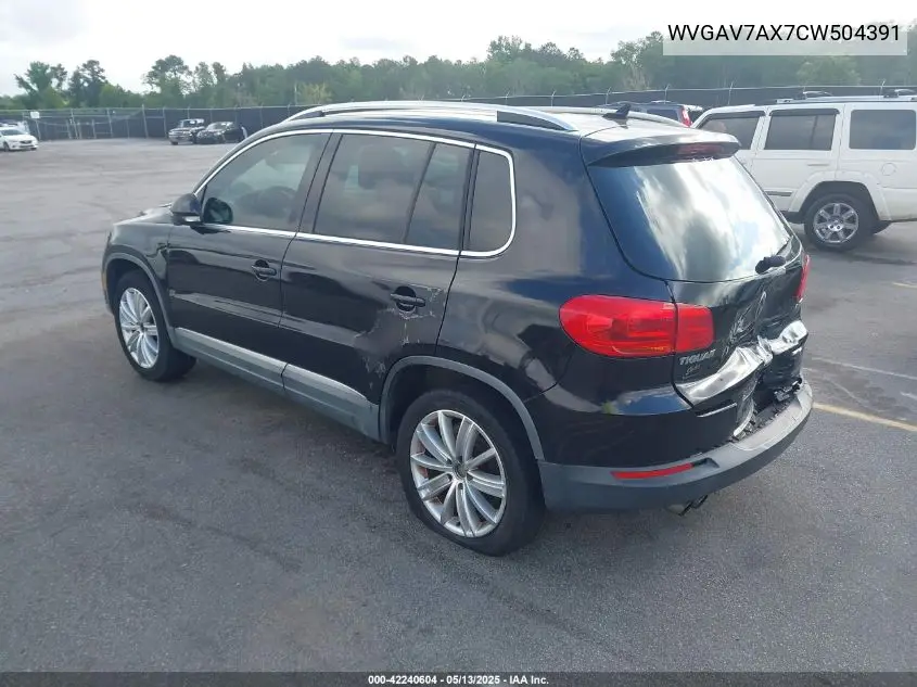 2012 Volkswagen Tiguan Se VIN: WVGAV7AX7CW504391 Lot: 42240604
