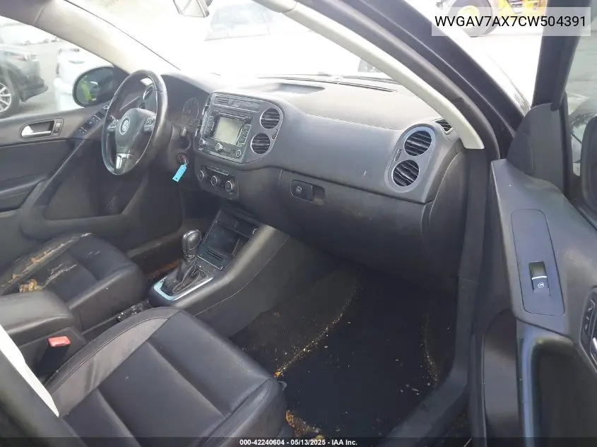 2012 Volkswagen Tiguan Se VIN: WVGAV7AX7CW504391 Lot: 42240604