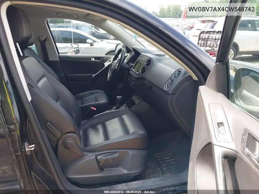 2012 Volkswagen Tiguan Se VIN: WVGBV7AX4CW548742 Lot: 42544512