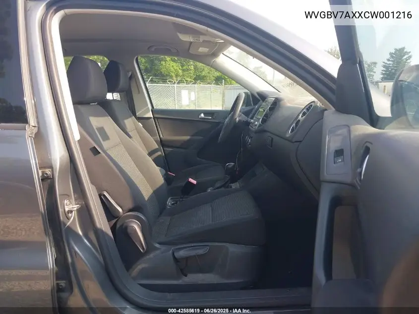 2012 Volkswagen Tiguan S VIN: WVGBV7AXXCW001216 Lot: 42585619