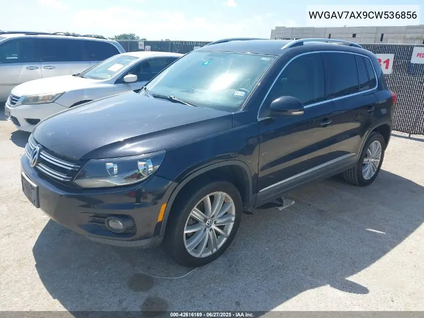 2012 Volkswagen Tiguan Se VIN: WVGAV7AX9CW536856 Lot: 42616169