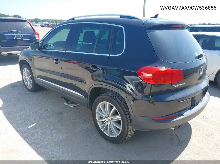 2012 Volkswagen Tiguan Se VIN: WVGAV7AX9CW536856 Lot: 42616169