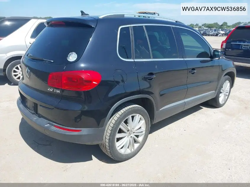 2012 Volkswagen Tiguan Se VIN: WVGAV7AX9CW536856 Lot: 42616169