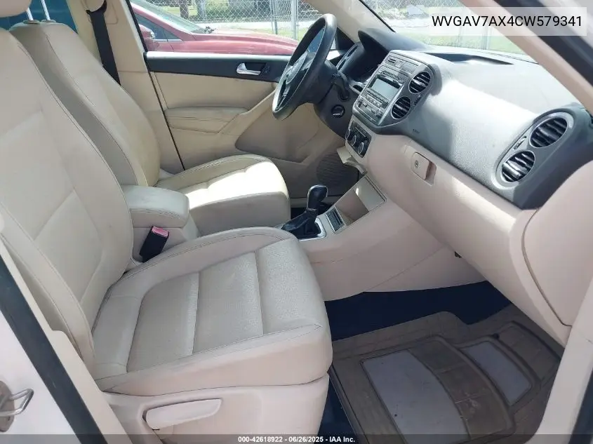 2012 Volkswagen Tiguan Le VIN: WVGAV7AX4CW579341 Lot: 42618922
